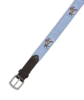 Kentucky Derby Run for the Roses Embroidered Canvas Club Belt