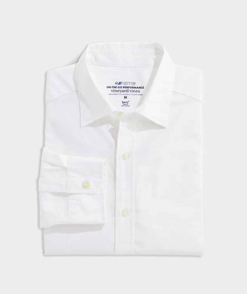 On-The-Go brrrº Spread Collar Solid Shirt