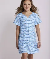 Girls' Printed Seastitch Double Gauze Dress