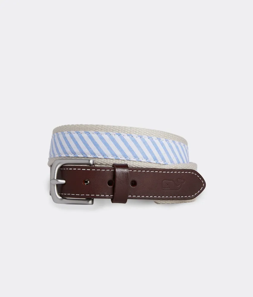 Boys Seersucker Canvas Club Belt