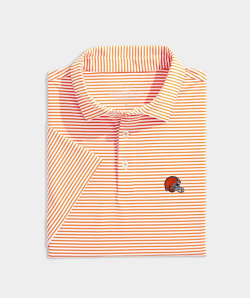 Cleveland Browns Bradley Stripe Sankaty Polo