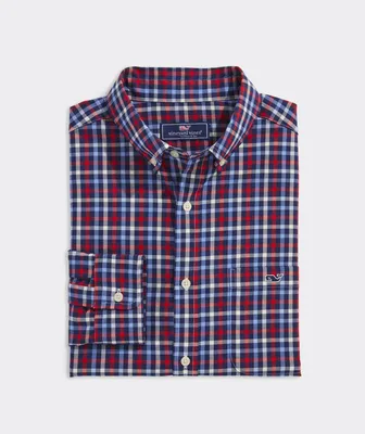 Stretch Poplin Check Shirt