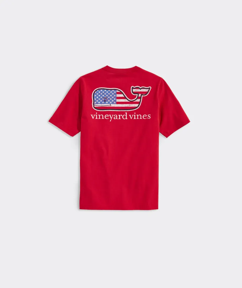 Boys' Flag Whale Short Sleeve Pocket Tee