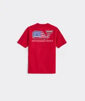 Boys' Flag Whale Short Sleeve Pocket Tee