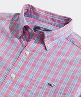 Stretch Poplin Plaid Shirt