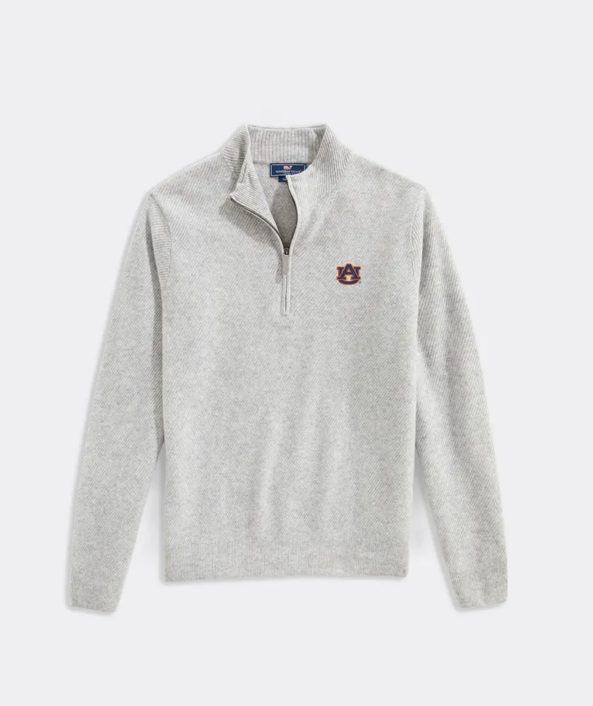 Auburn University Cat Cay Cashmere Quarter-Zip