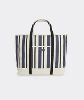 Printed Stripe Canvas Tote