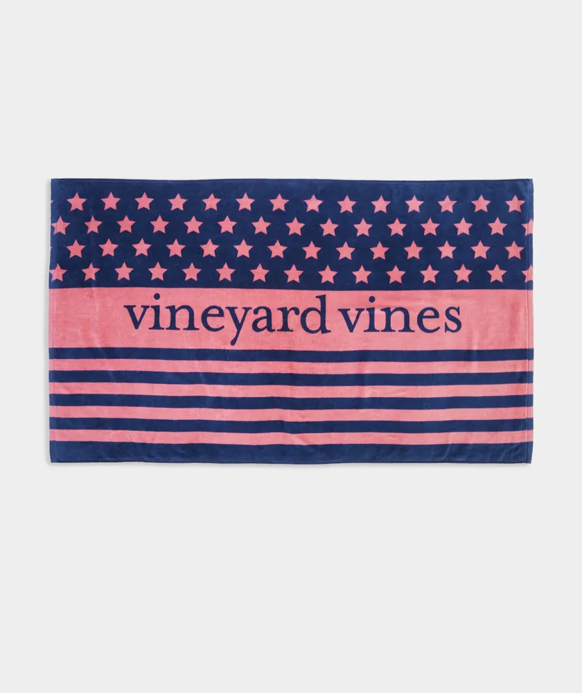 Red And Blue Stars Terry Towel
