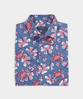 Stretch Poplin Short-Sleeve Chappy Crab Shirt