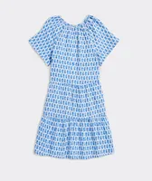 Girls' Printed Seastitch Double Gauze Dress