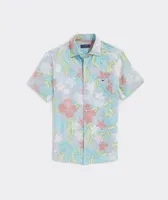 Linen Short-Sleeve Dunmore Floral Shirt