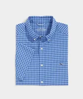 On-The-Go Lightweight Short-Sleeve Gingham Shirt