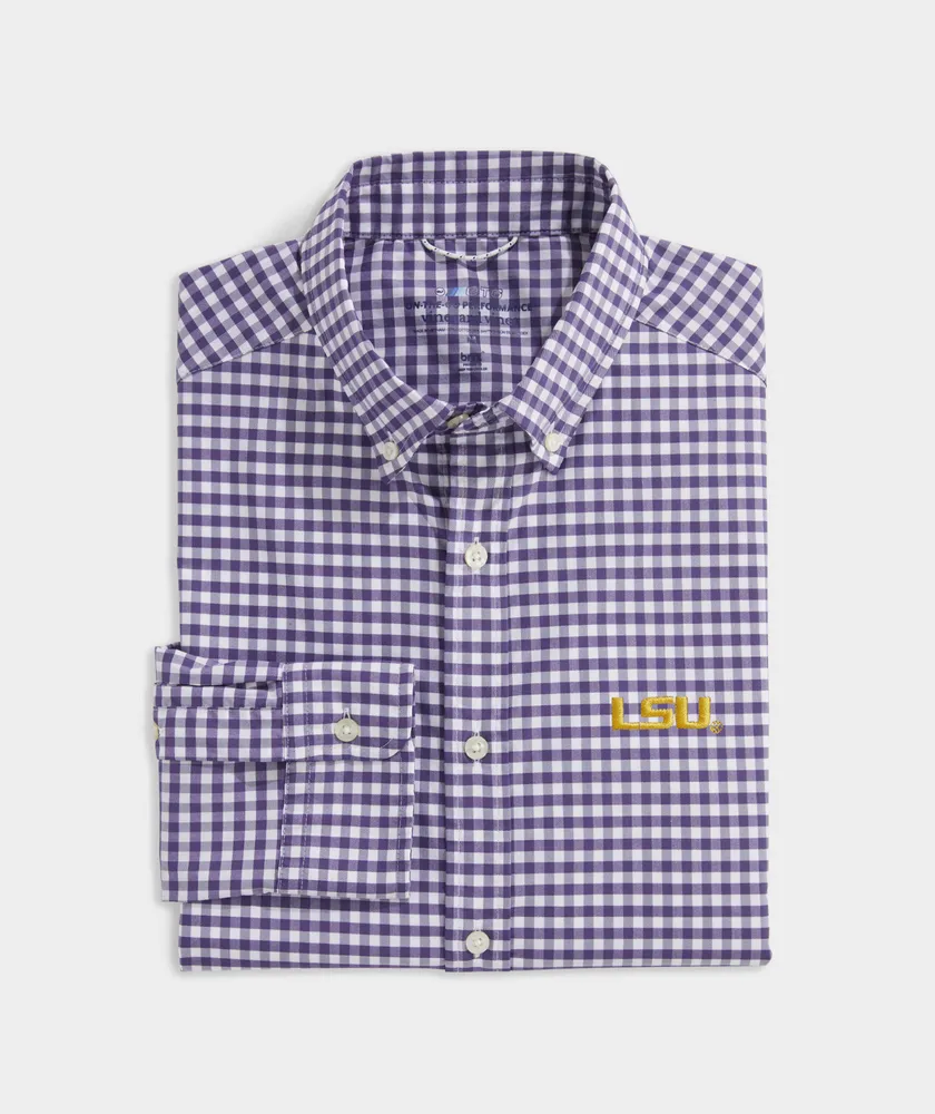 Louisiana State University On-The-Go brrrº Gingham Shirt