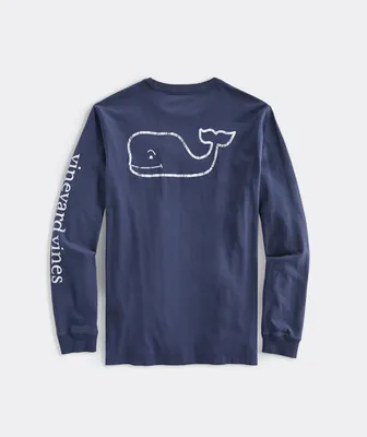 Vintage Whale Long-Sleeve Pocket Tee