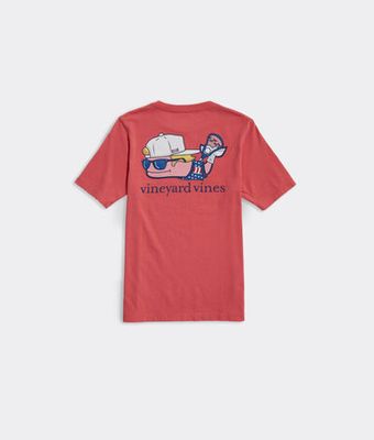 NWT Vineyard Vines Boston Red Sox Tea party Whale Boys T Shirt Baseball MLB  SZ 5