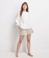Textured Button Front Popover