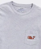 Long-Sleeve Football Whale Pocket Tee