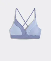 Colorblock Seersucker Sconset Bikini Top