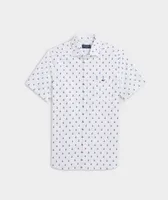 Sailboat Micro Printed Short Sleeve Shirt