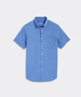 On-The-Go Lightweight Short-Sleeve Gingham Shirt