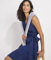 Harbor Seersucker Wrap Dress