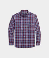 Stretch Poplin Check Shirt