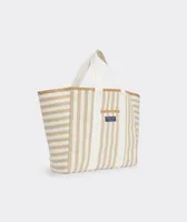 Neutral Blocked Stripe Tote