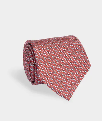 Classic Lobsters Printed Silk Tie