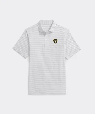 Milwaukee Brewers Bradley Stripe Sankaty Polo