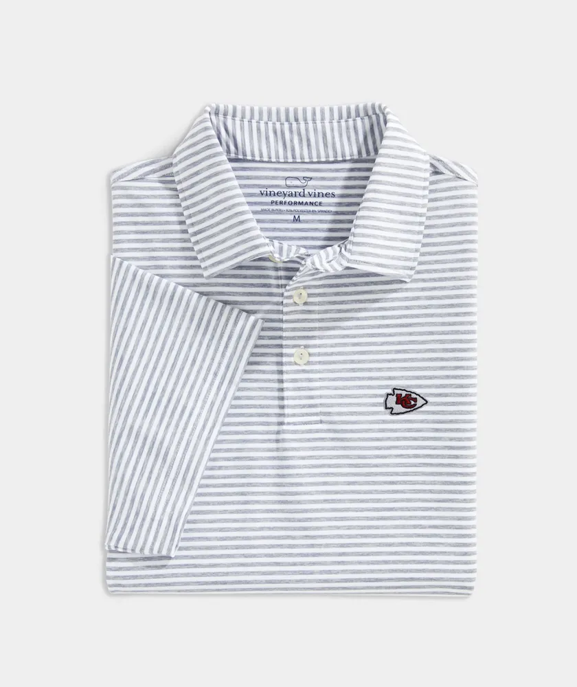 Kansas City Chiefs Winstead Stripe Sankaty Polo