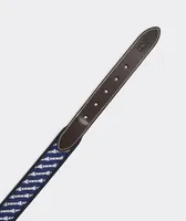 Kentucky Derby Horseshoe Stripe Canvas Club Belt