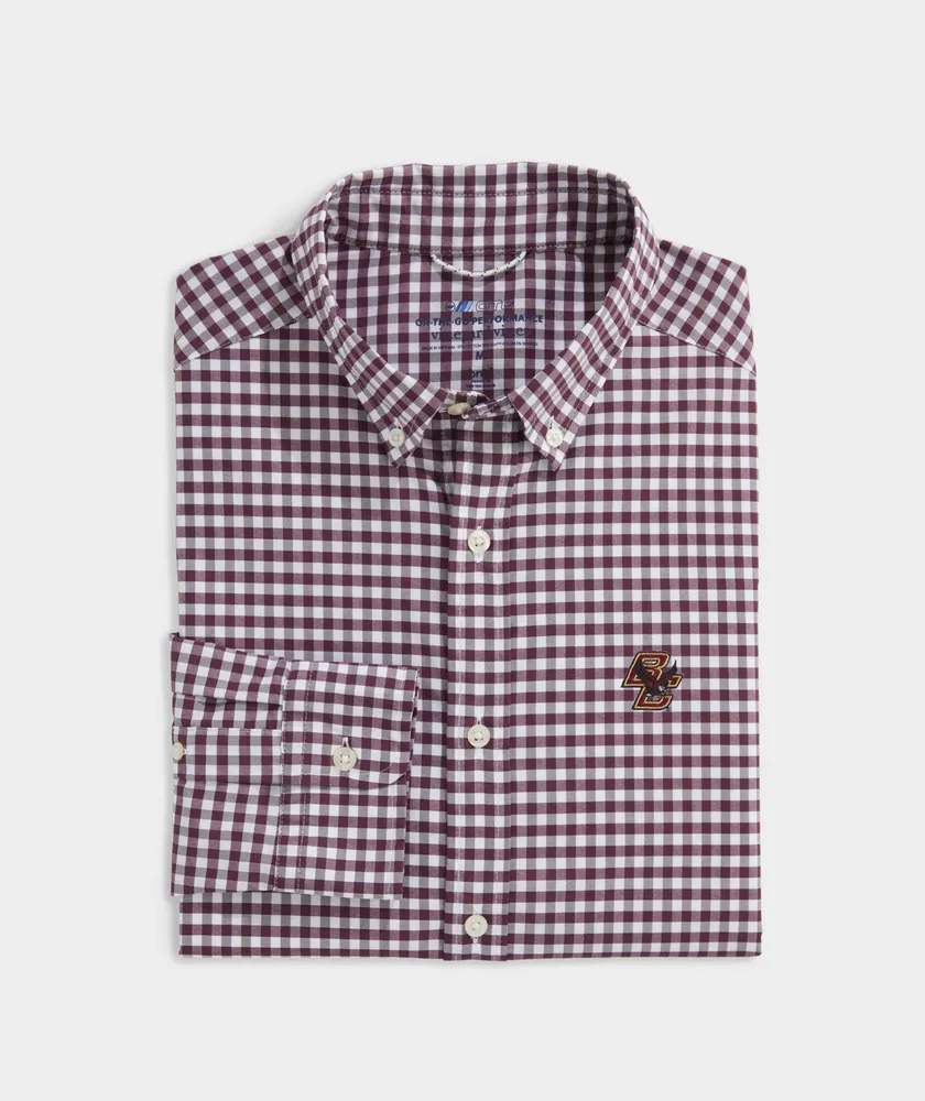 Boston College On-The-Go brrrº Gingham Shirt