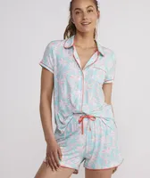 Cay Floral Super-Soft Pajama Shorts Set