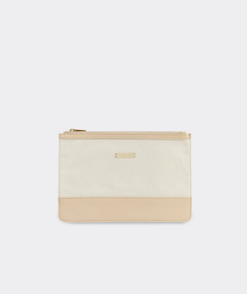 Textured Canvas Pouch