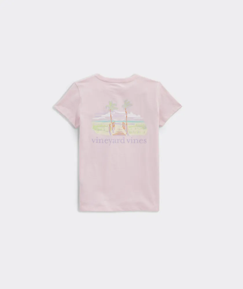 Girls' Painterly Hammock Palms Short-Sleeve Pocket Tee