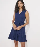 Harbor Seersucker Wrap Dress