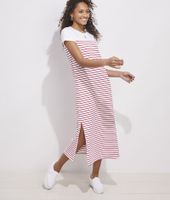 Vineyard Vines Striped Midi T-Shirt Dress (Red) (Size: