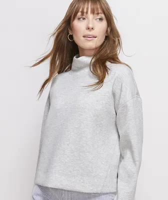 Relaxed Funnel Neck Pullover