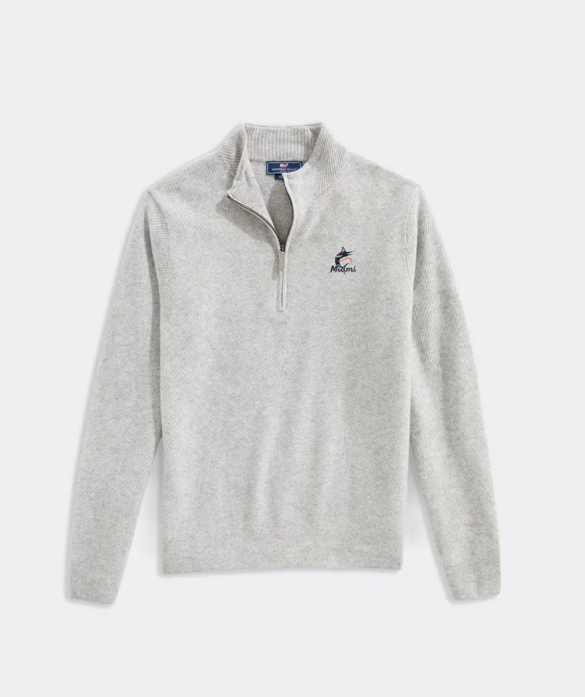 Miami Marlins Cat Cay Cashmere Quarter-Zip