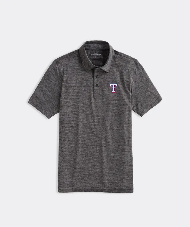 Texas Rangers MLB Vineyard Vines Blue Heather Polo Shirt