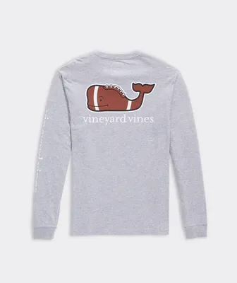 Long-Sleeve Football Whale Pocket Tee