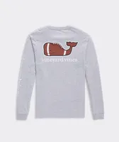 Long-Sleeve Football Whale Pocket Tee