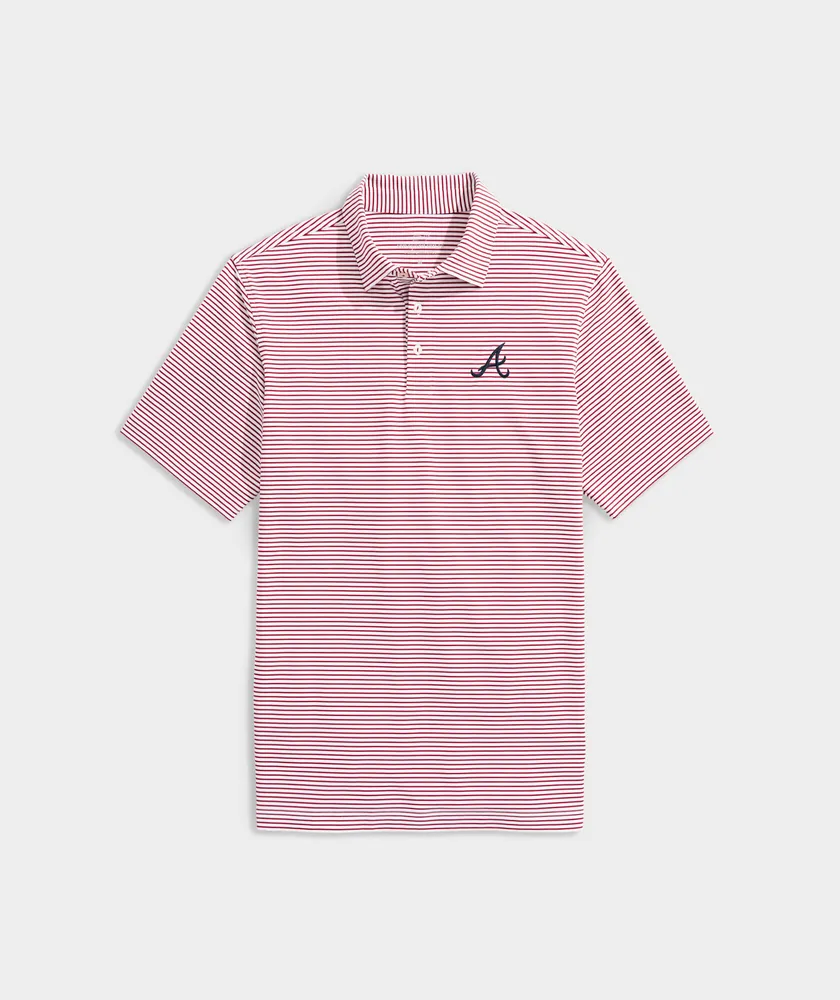 Atlanta Braves Bradley Stripe Sankaty Polo