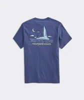 Catamaran Night Sailing Short-Sleeve Pocket Tee