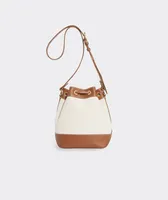 Flecked Canvas Bucket Bag