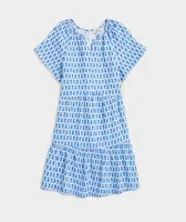 Girls' Printed Seastitch Double Gauze Dress