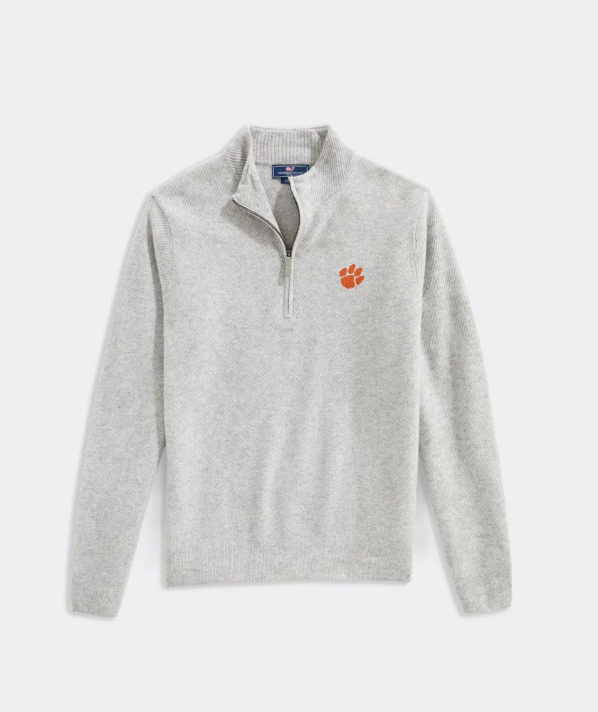 Clemson University Cat Cay Cashmere Quarter-Zip