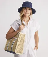 Structured Straw Tote