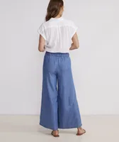 Wide Leg Chambray Pants