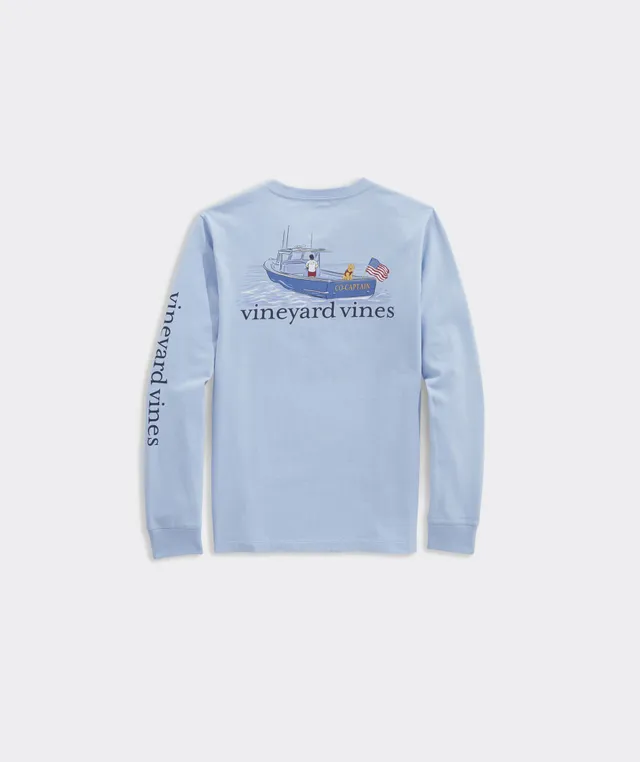 Vineyard Vines Boys' Doodle Co Captain Long-Sleeve Pocket Tee